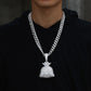 Iced Out Big Money Bag Pendant Necklace