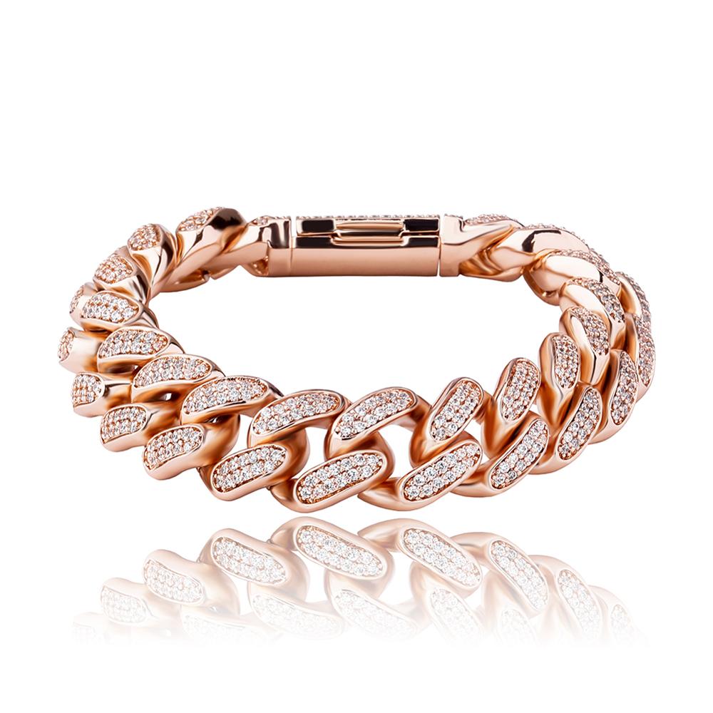 16mm Iced Out Miami Cuban Link Bracelet CZ - gldplace