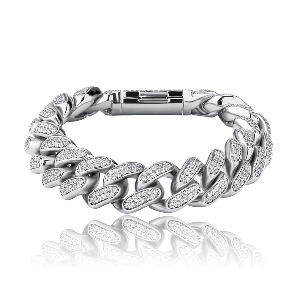 16mm Iced Out Miami Cuban Link Bracelet CZ - gldplace