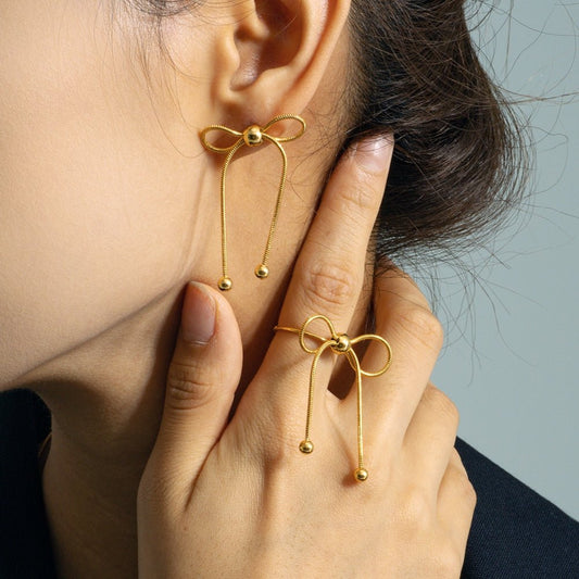 18k Gold Bow Jewelry - gldplace