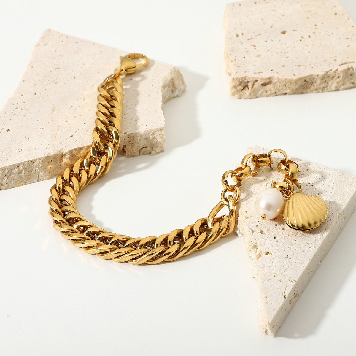 Cuban Chain Bracelet 18k Gold Plated - gldplace