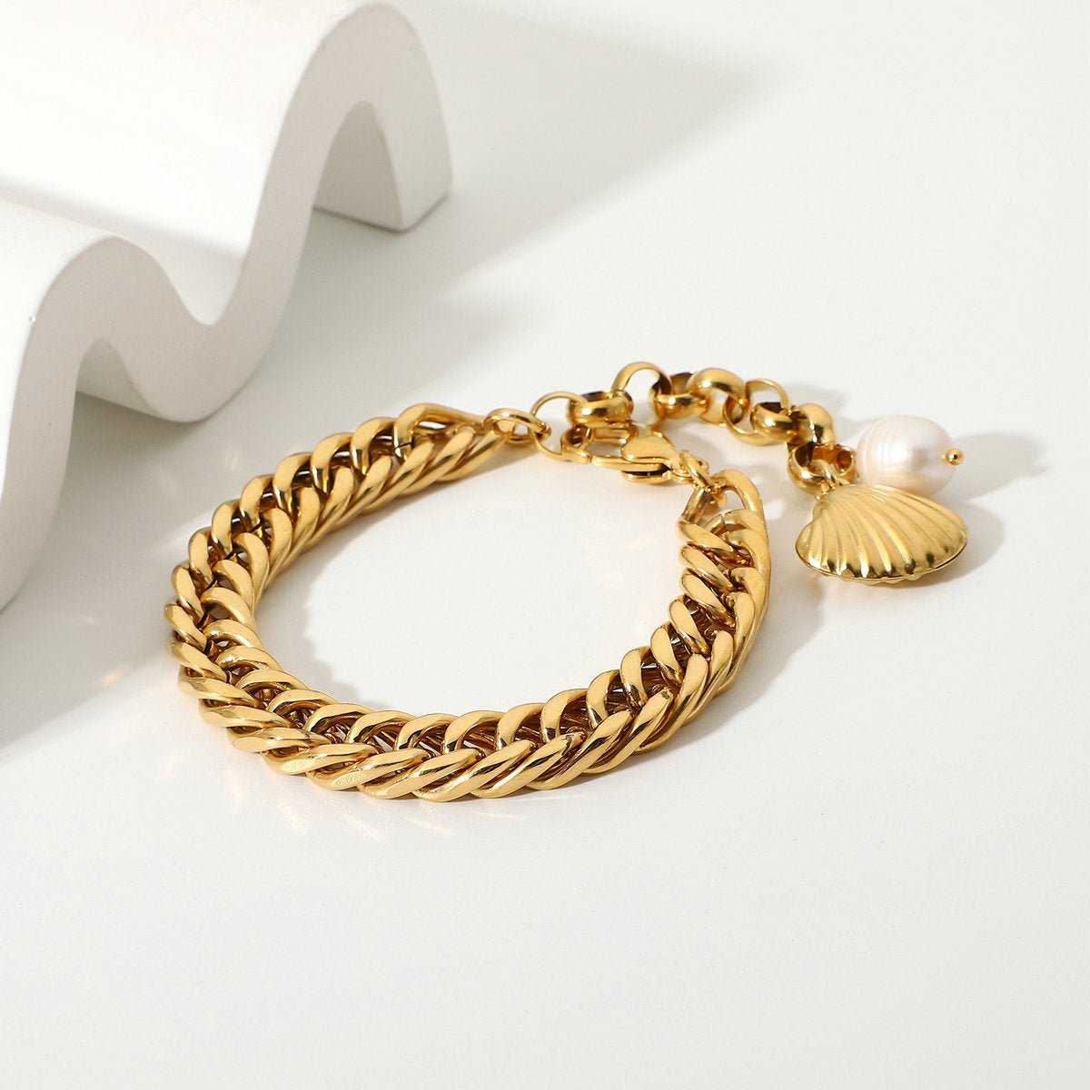 Cuban Chain Bracelet 18k Gold Plated - gldplace