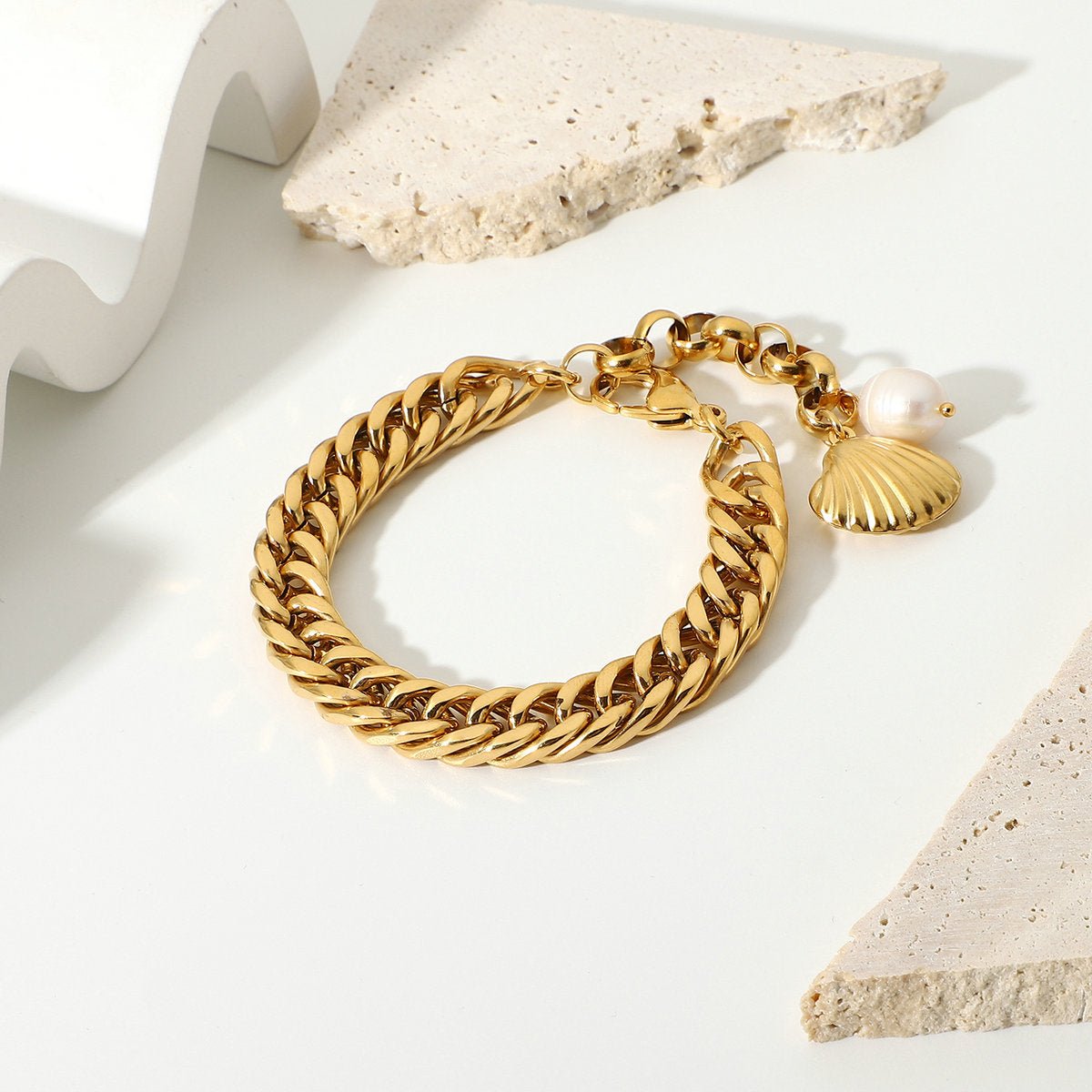 Cuban Chain Bracelet 18k Gold Plated - gldplace