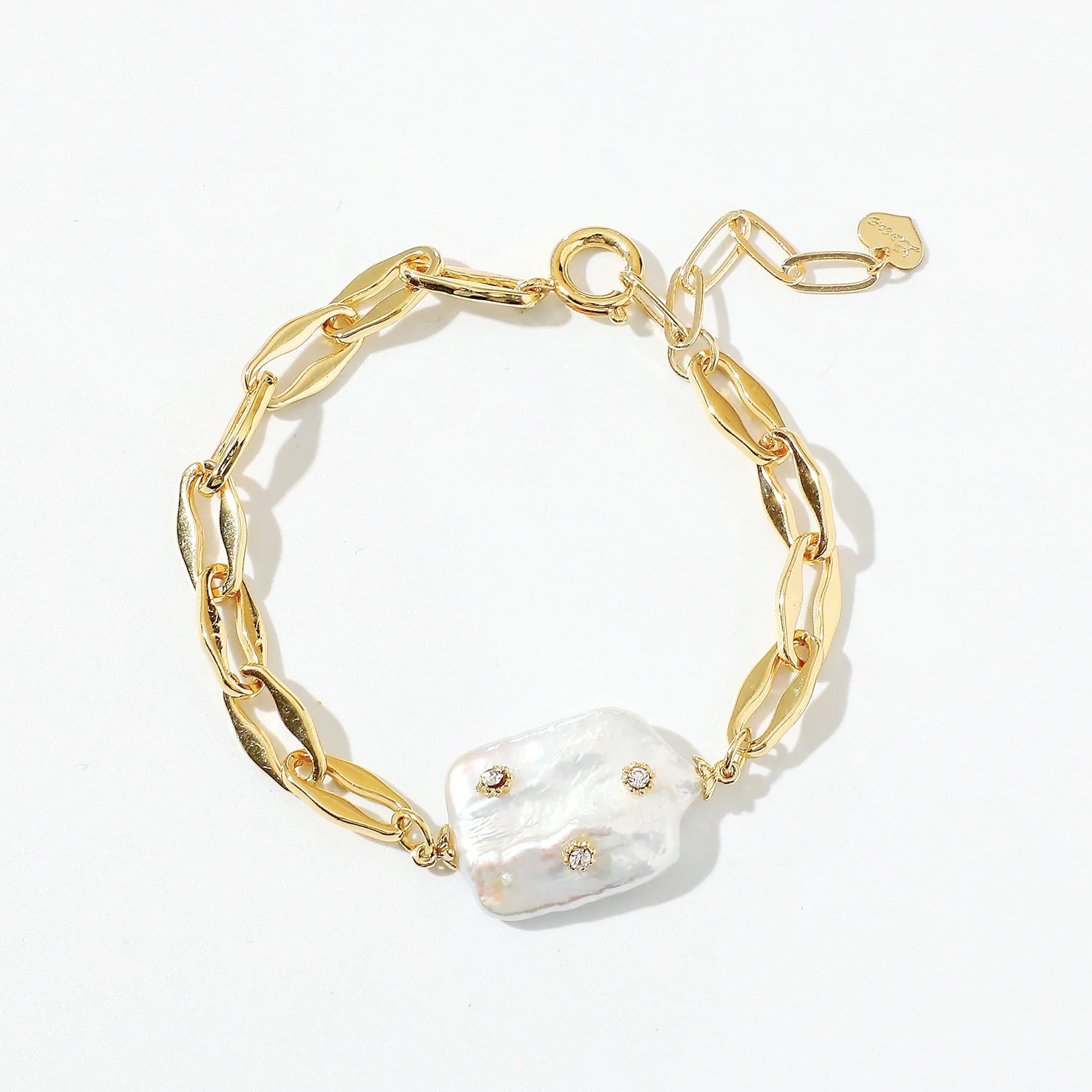 CZ Setting Freshwater Pearl bracelet - gldplace