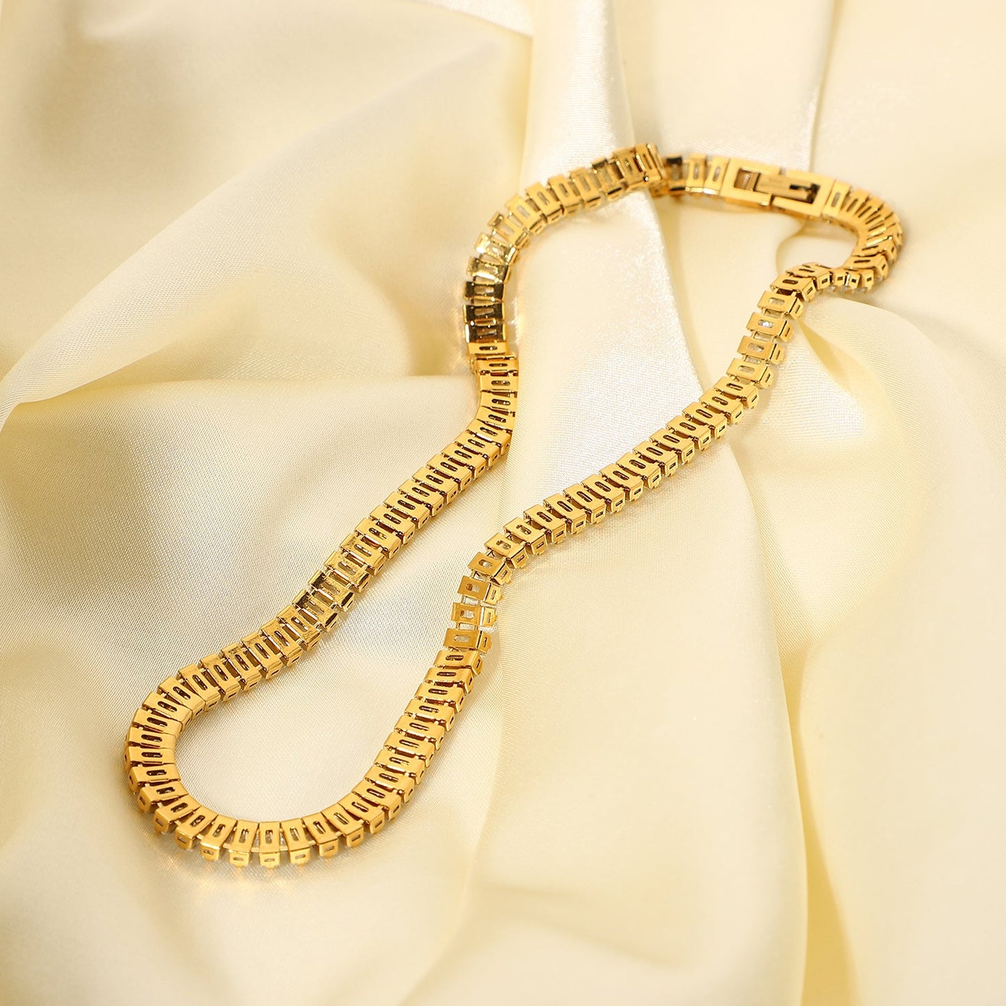 Gold Plated Cubic Zirconia Choker - gldplace