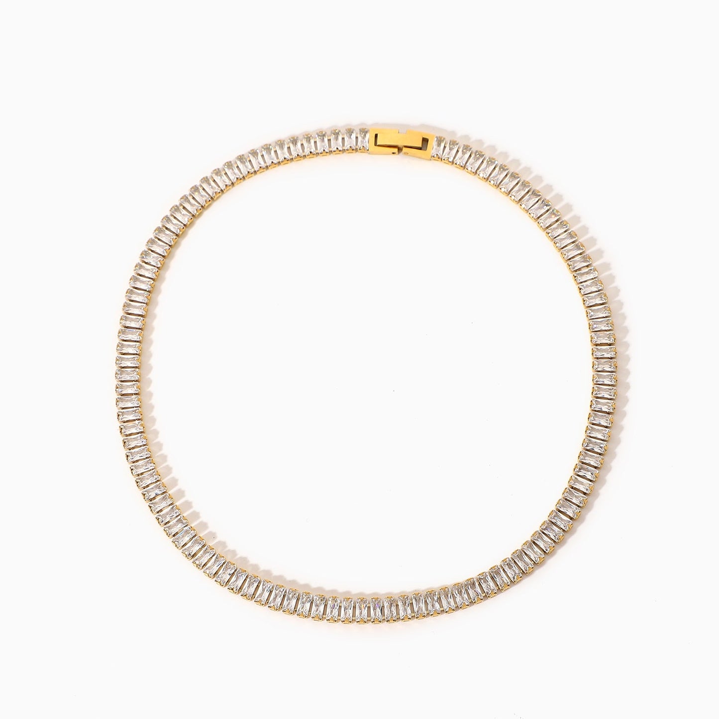 Gold Plated Cubic Zirconia Choker - gldplace