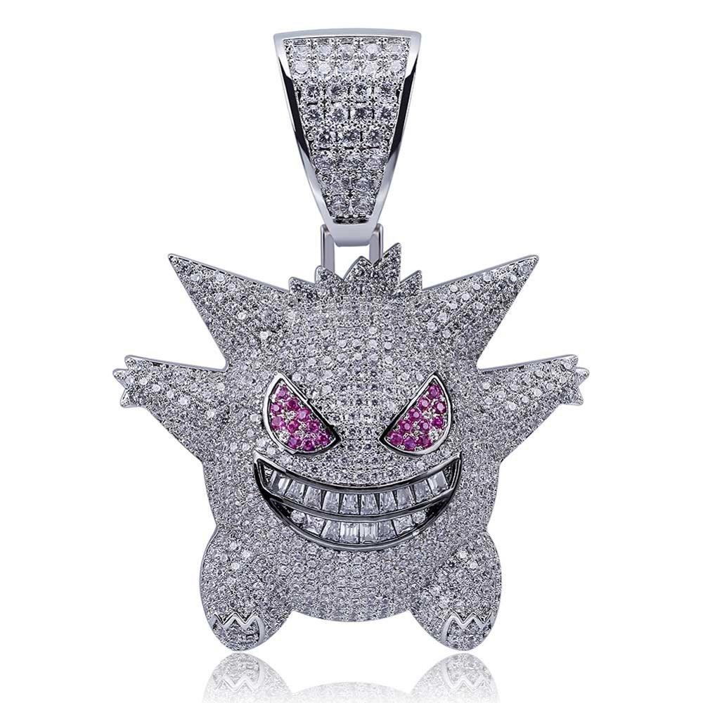 Iced Out Gengar Pendant Necklace - gldplace