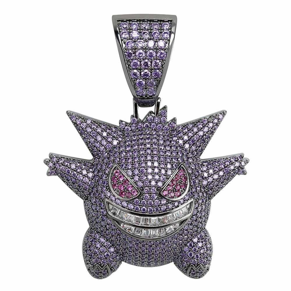 Iced Out Gengar Pendant Necklace - gldplace