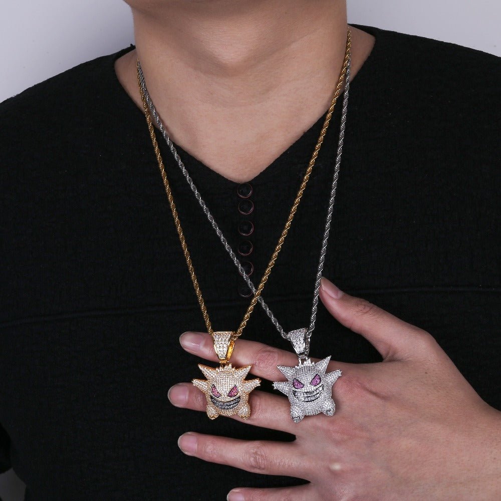 Iced Out Gengar Pendant Necklace - gldplace