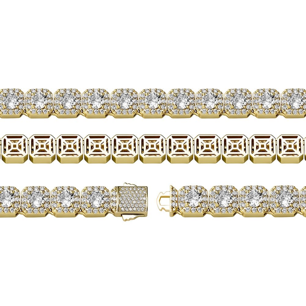 Iced Tennis Bracelet 14k Gold - gldplace