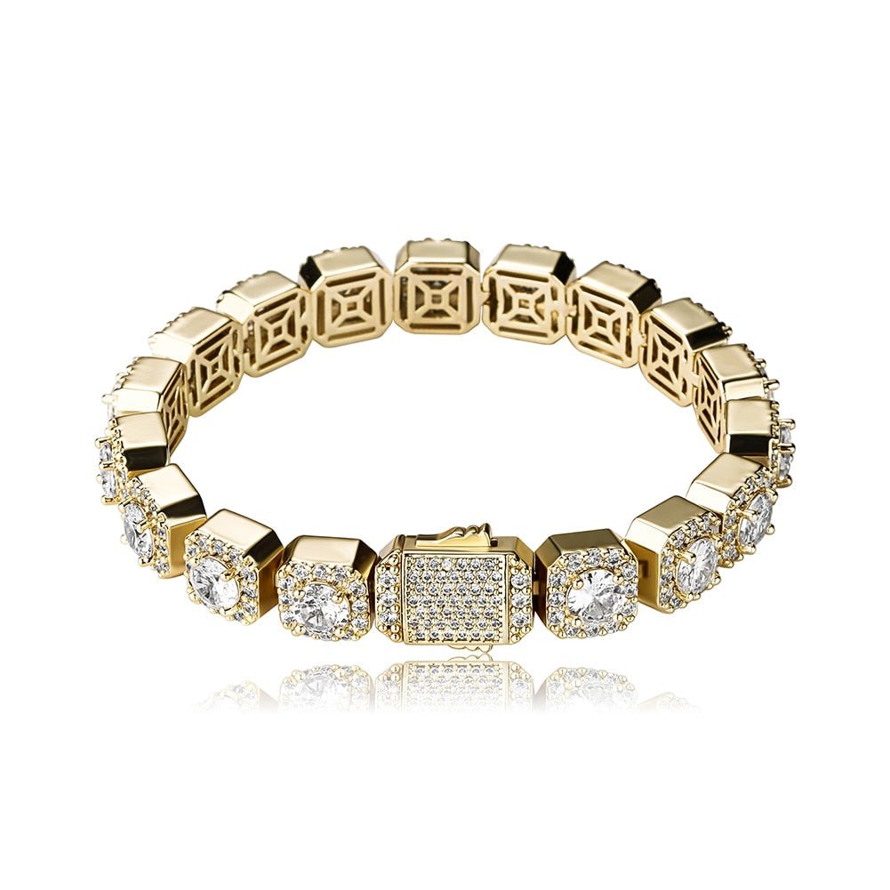 Iced Tennis Bracelet 14k Gold - gldplace