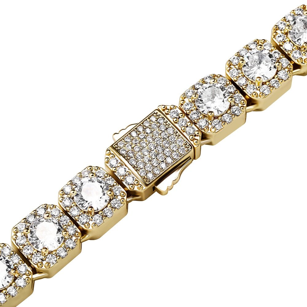 Iced Tennis Bracelet 14k Gold - gldplace