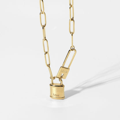 Lock Pendant Necklace - gldplace