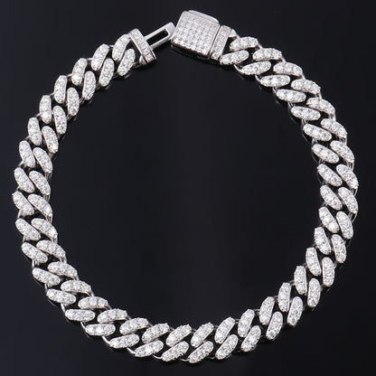 Luxurious Moissanite Cuban Chain Bracelet - gldplace