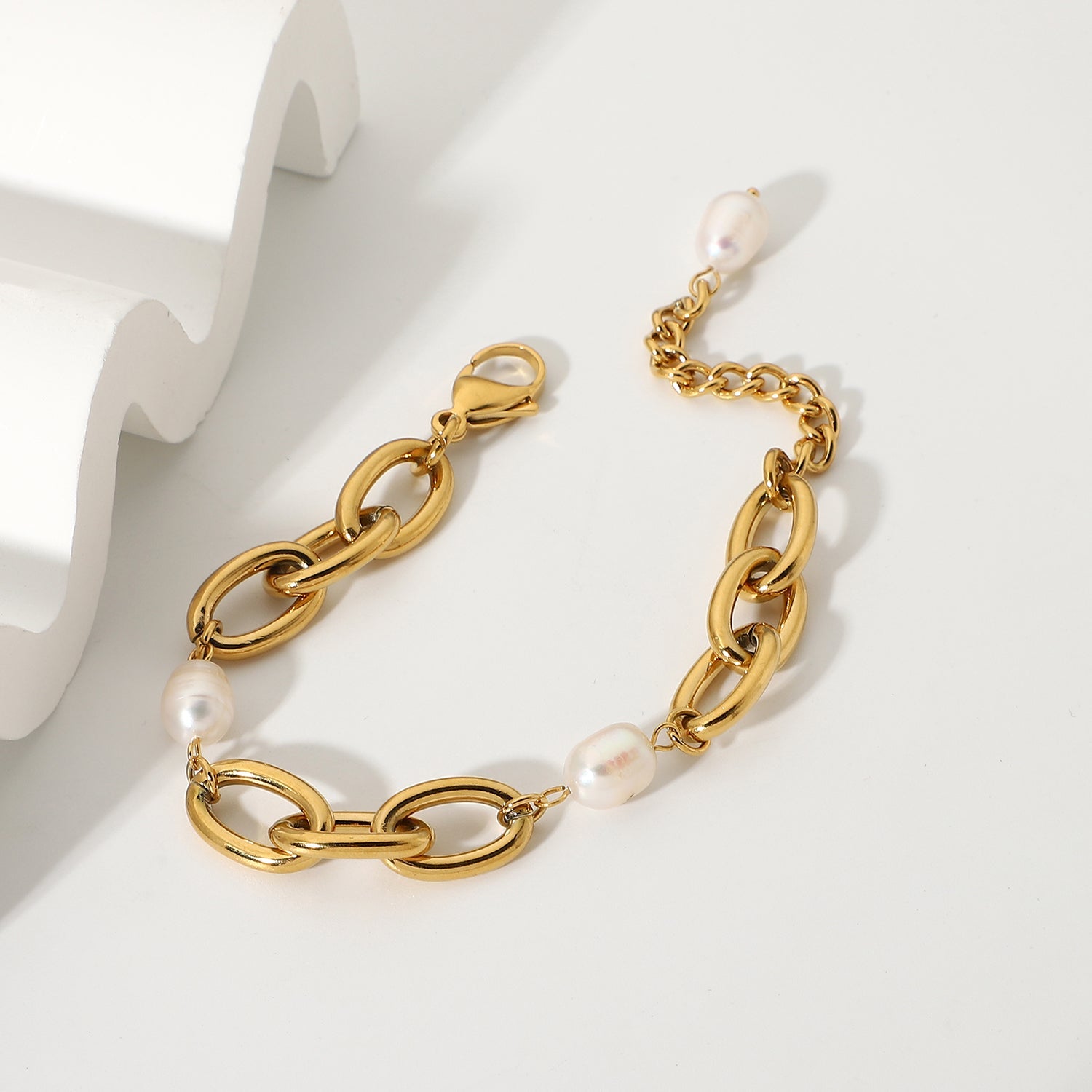 Pearl Link Chain Bracelet - gldplace