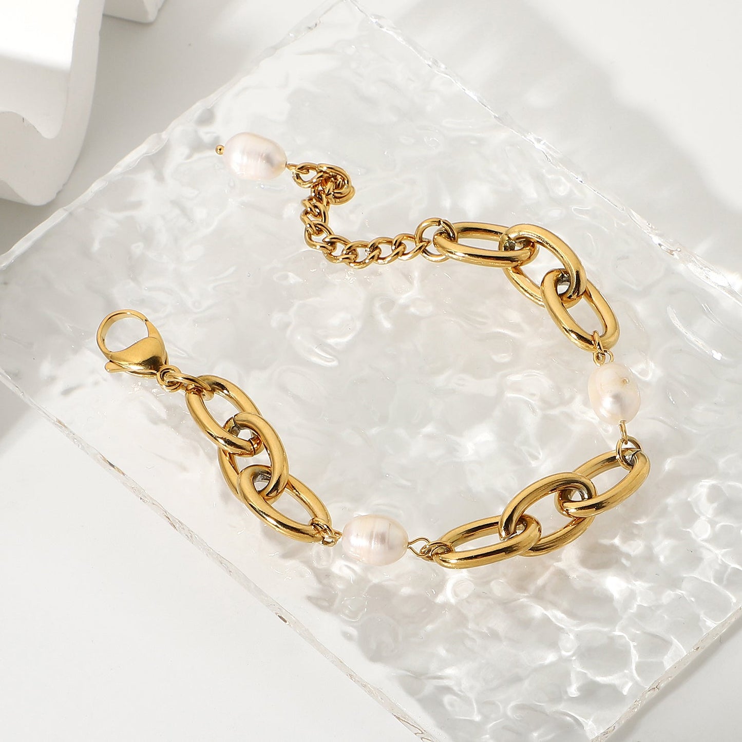 Pearl Link Chain Bracelet - gldplace