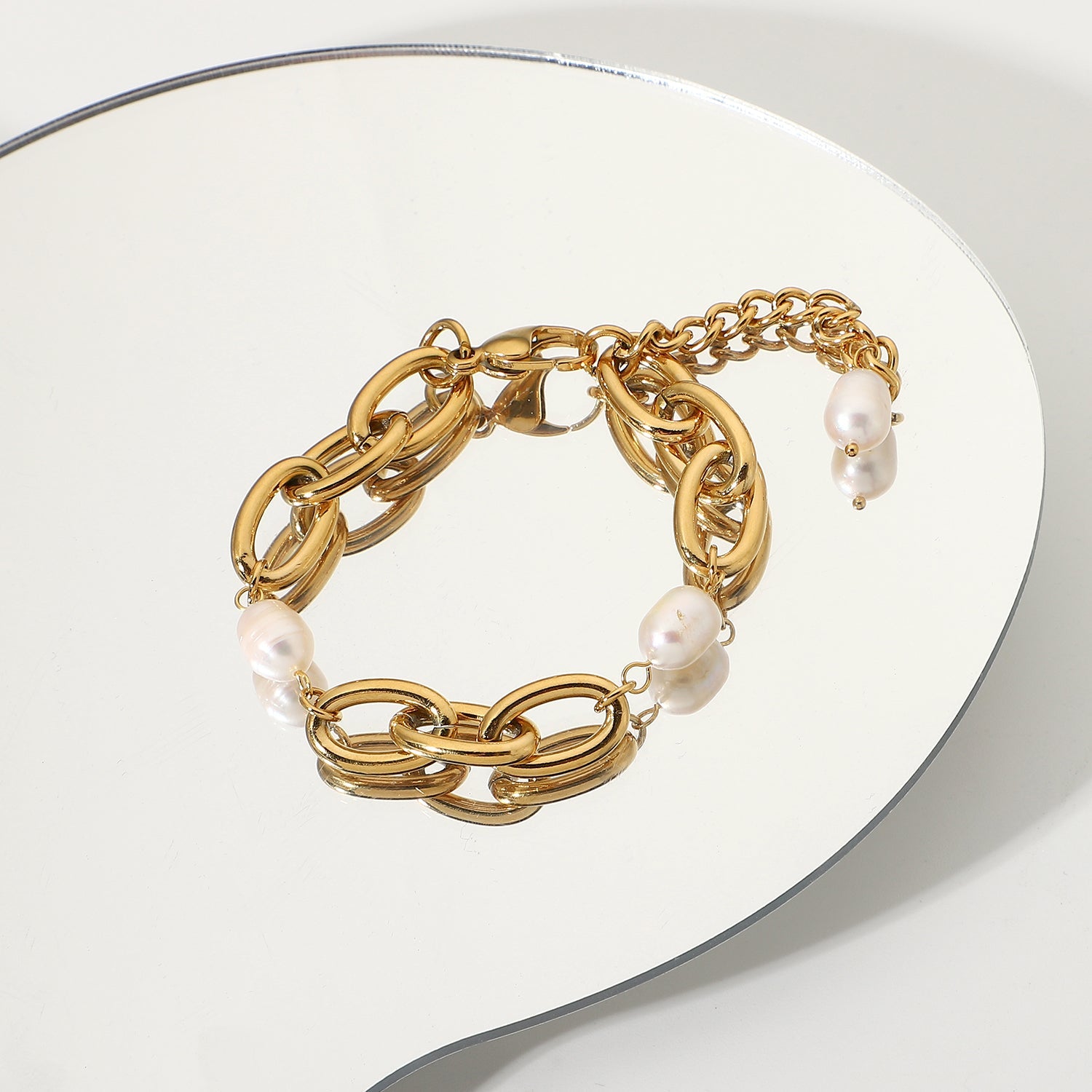 Pearl Link Chain Bracelet - gldplace