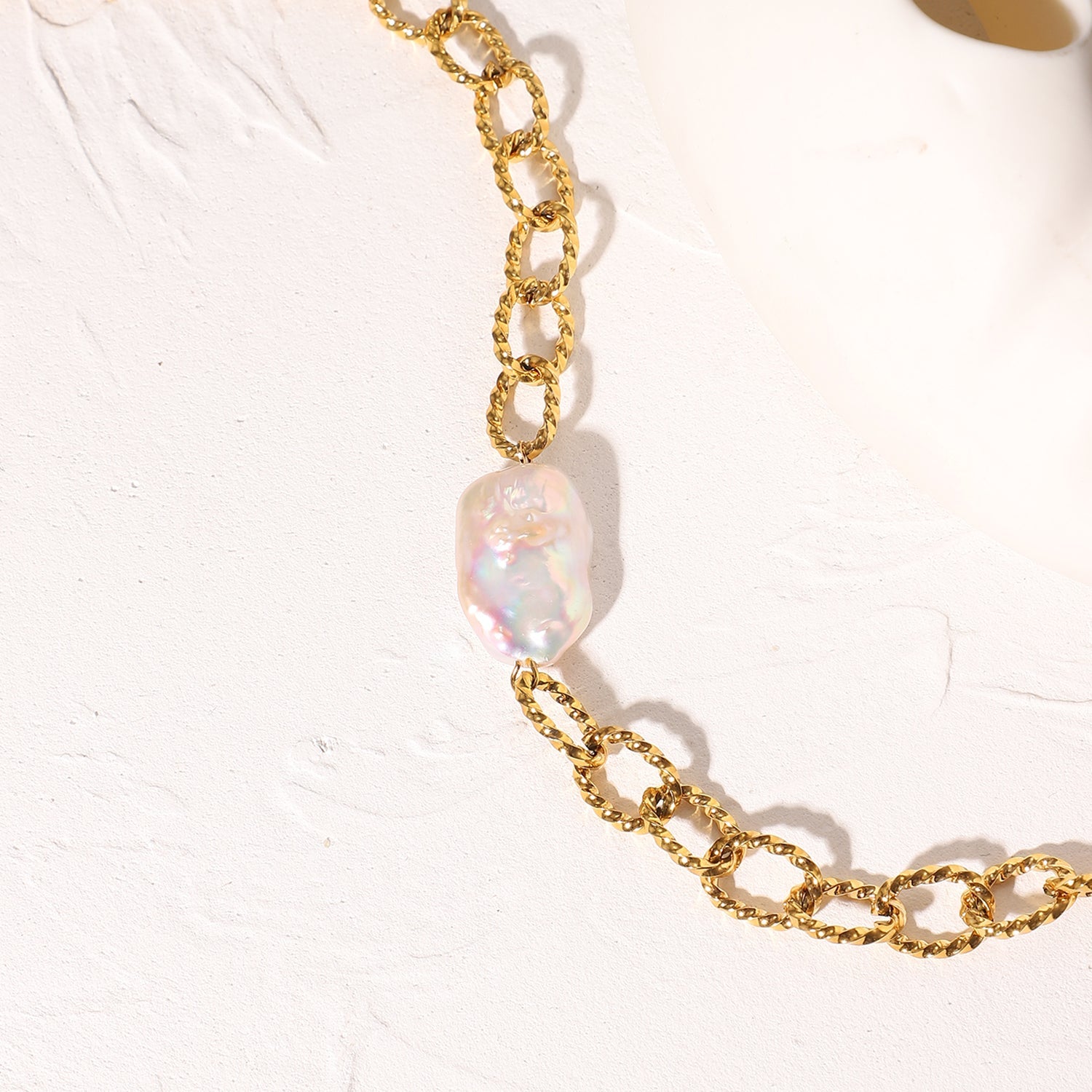 Pearl Twist Chain Necklace - gldplace